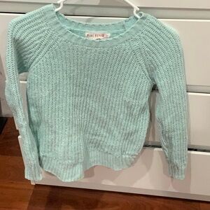 Selling M 10/12 kids teal sweater for $20